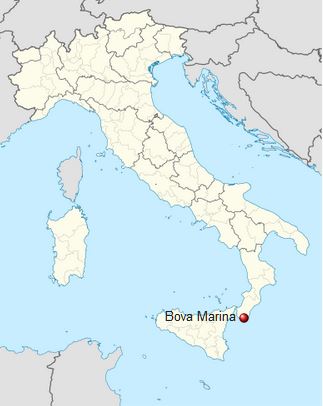 Mapa pokazująca położenie Bova Marina we Włoszech